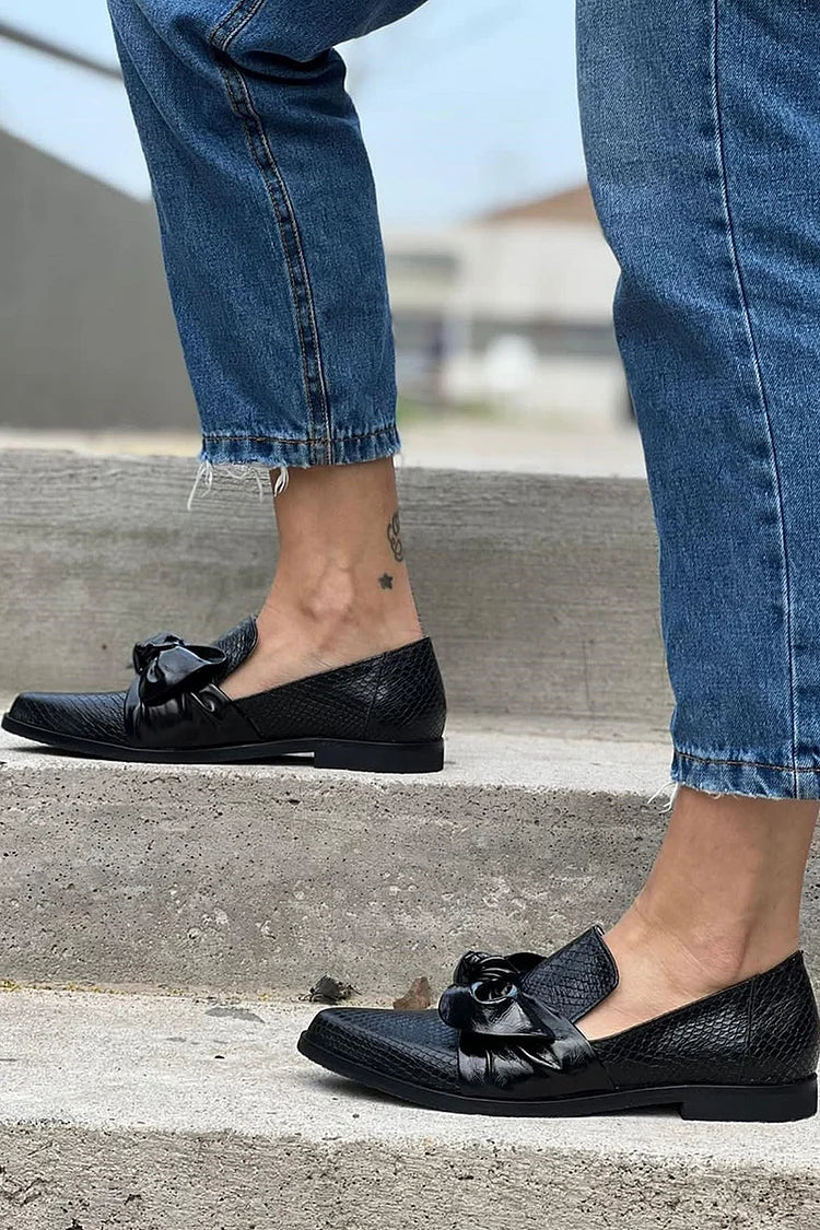 Valentina | Mocasines Elegantes con Lazo