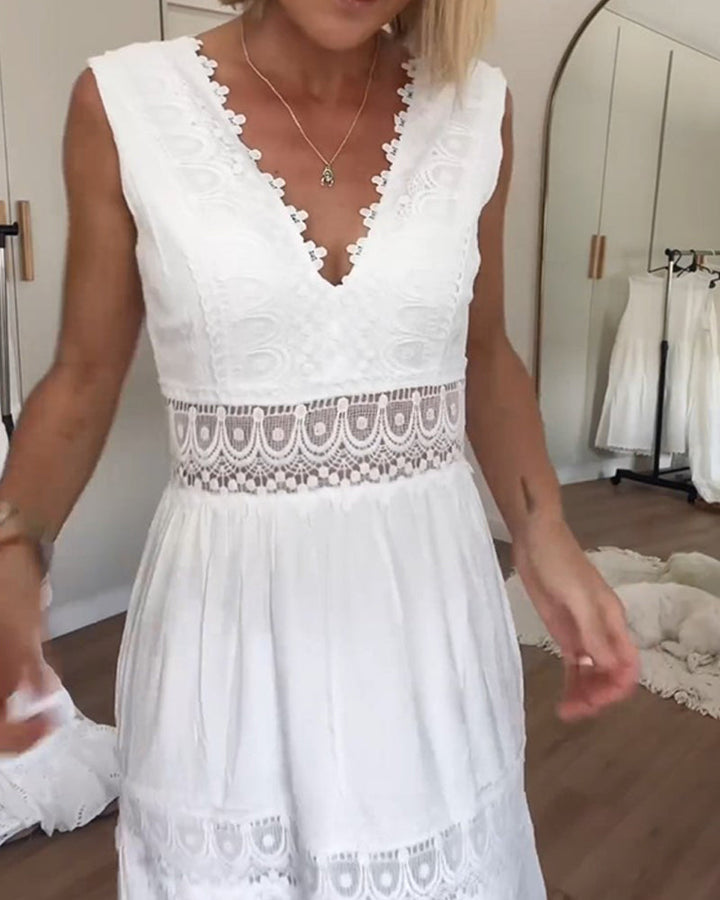 Sofía | Vestido de Encaje con Escote en V