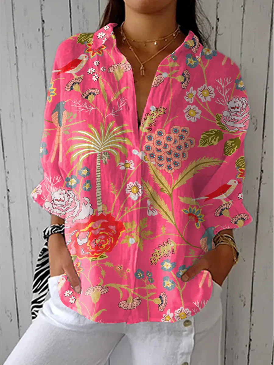 Fiona | Blusa Floral Elegante