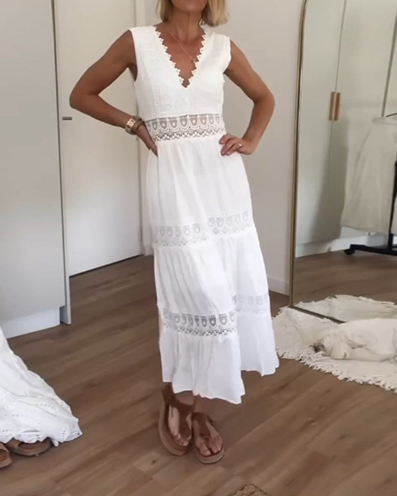 Sofía | Vestido de Encaje con Escote en V