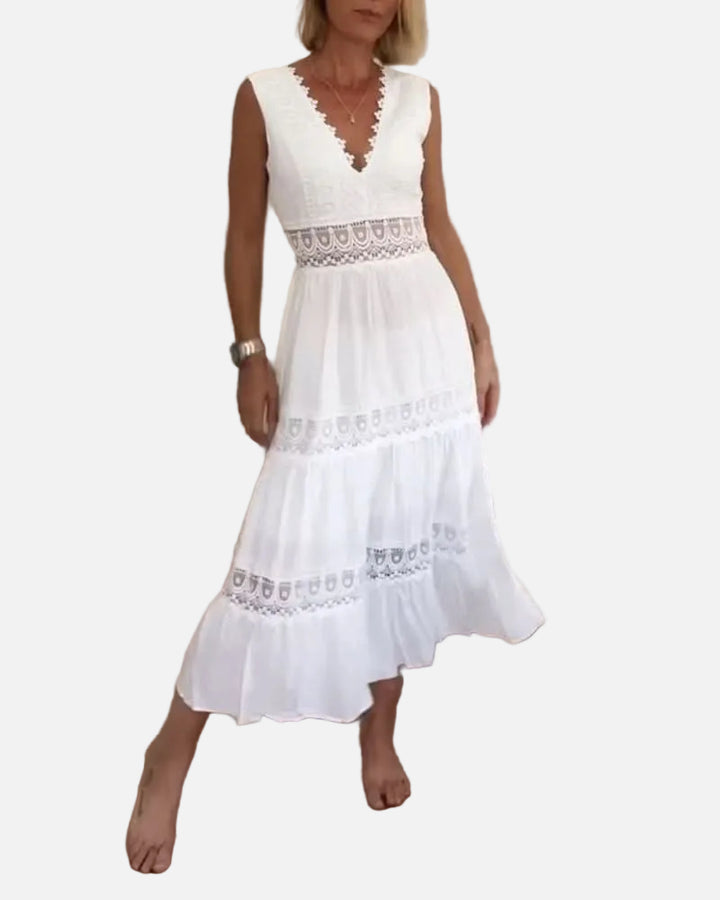 Rosa | Vestido de Encaje con Escote en V