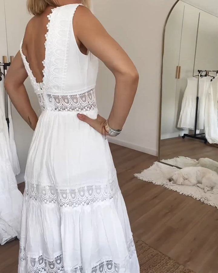 Sofía | Vestido de Encaje con Escote en V