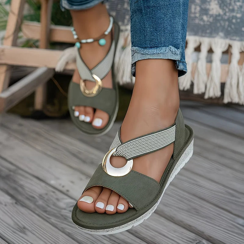 Catalina | Sandalia Dorada de Verano