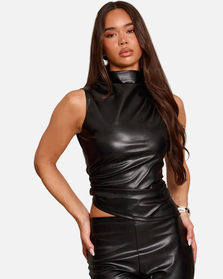 Antonia | Top Cuero Moderno