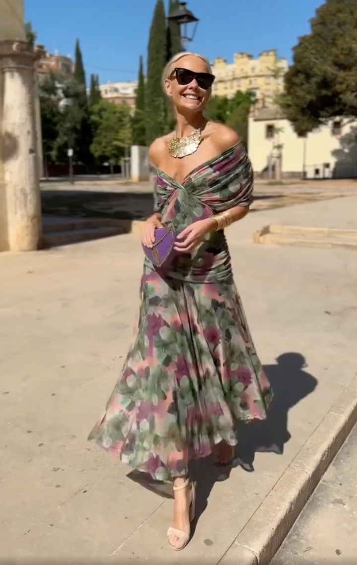 Eloria | Vestido Largo Floral Romántico