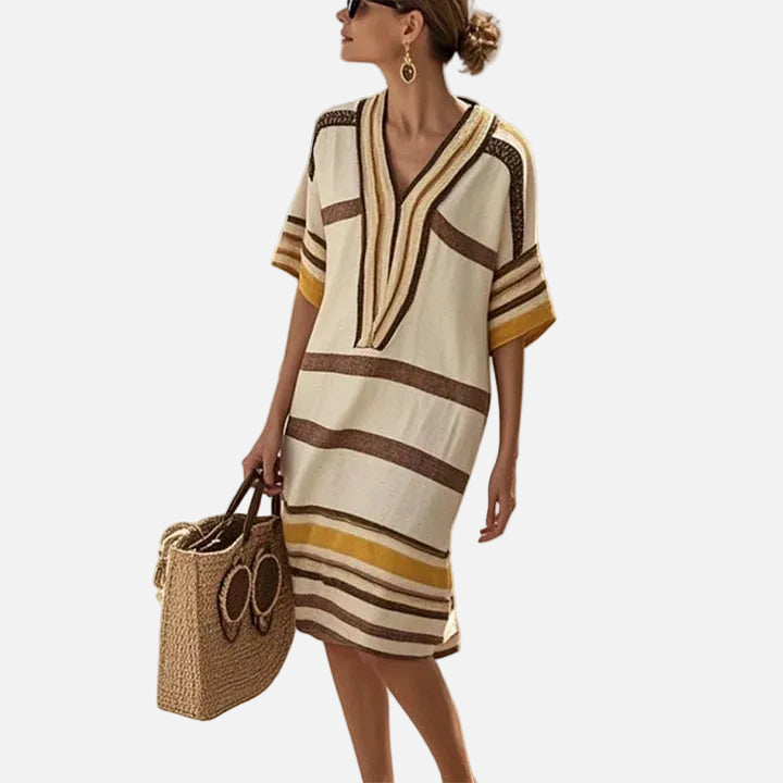 Enrica | Vestido Fluido a Rayas