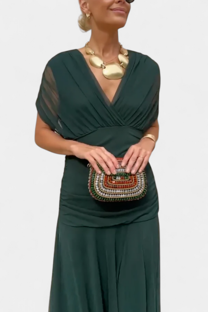 Alondra | Vestido Largo Floral con Escote en V