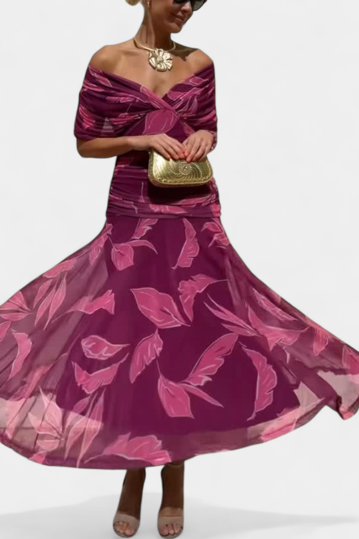 Alondra | Vestido Largo Floral con Escote en V