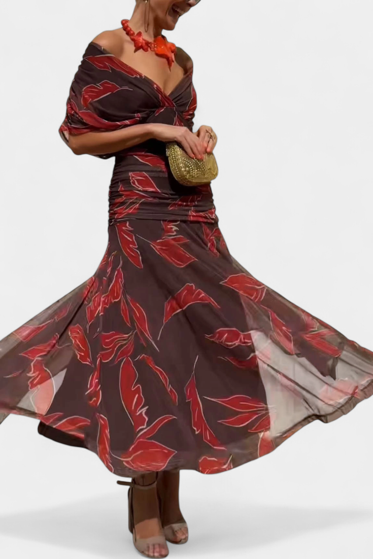 Alondra | Vestido Largo Floral con Escote en V