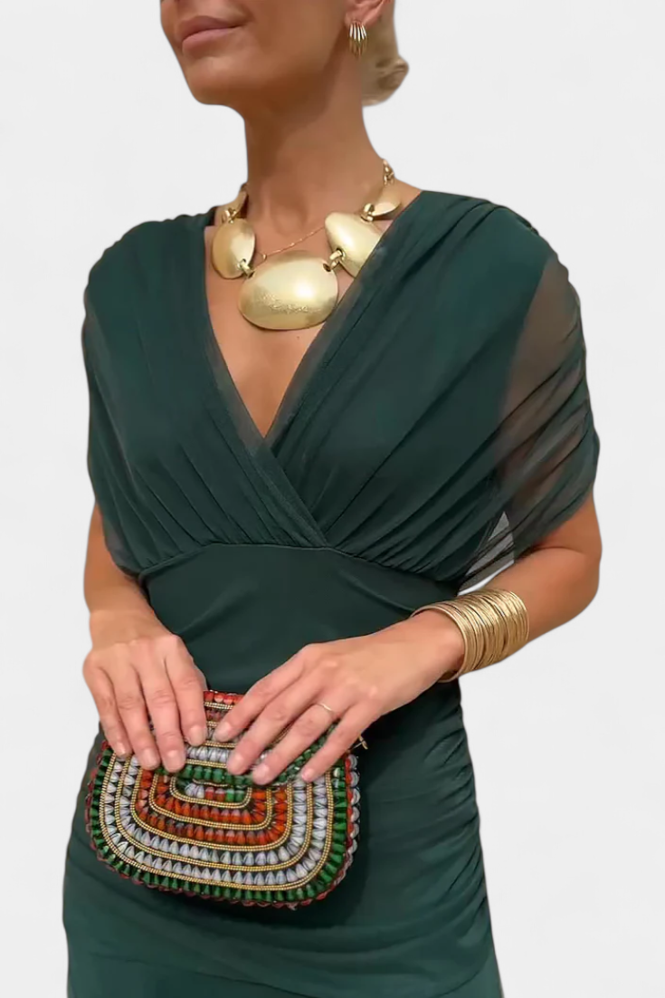 Alondra | Vestido Largo Floral con Escote en V